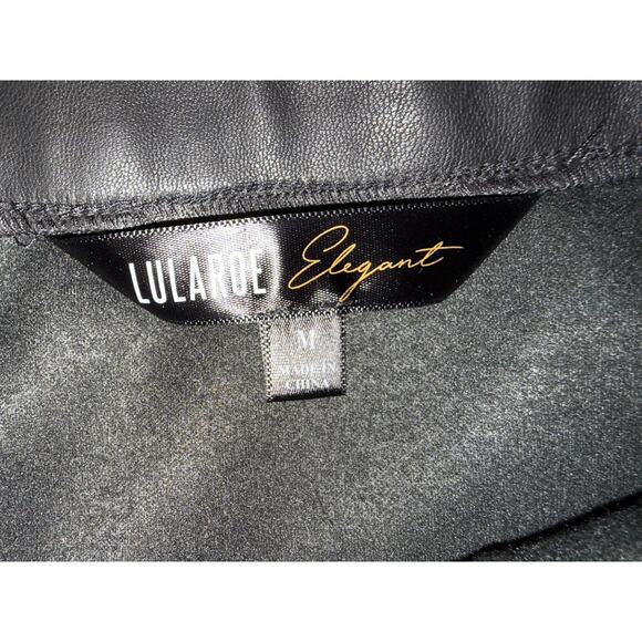 Lularoe Elegant Faux Leather Midi Flare Skirt Black M - Picture 4 of 5